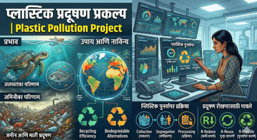 Plastic Pollution Project in Marathi | प्लास्टिक प्रदूषण प्रकल्प