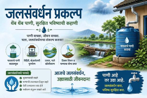 Water Conservation Project in Marathi | जलसंवर्धन प्रकल्प